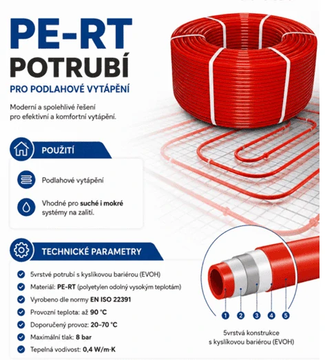trubka PE-RT 16x2 mm 500 m /bal