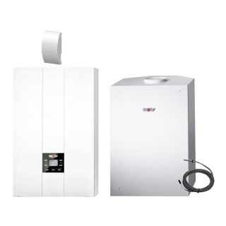Sestava WOLF kotel FGB-24 kW + zásobník CSW 120 + snímač